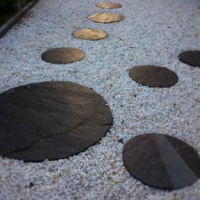 PJ 003 - PAS JAPONAIS ROND ARDOISE ⌀ 50CM