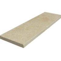 DAC 006 - Couvertine (Chapeau de Mur) en travertin 61x30,5 cm - Avec 2 gouttes d’eau
